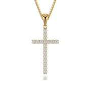 MICHAEL M 14K Yellow Gold Diamond Cross Pendant